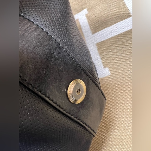 BURBERRY Black Smoke Check Nylon/Leather Hobo - Picture 13 of 16
